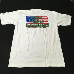 Vintage all sport White Single Stitch Graphic american flag foosing 90s XL